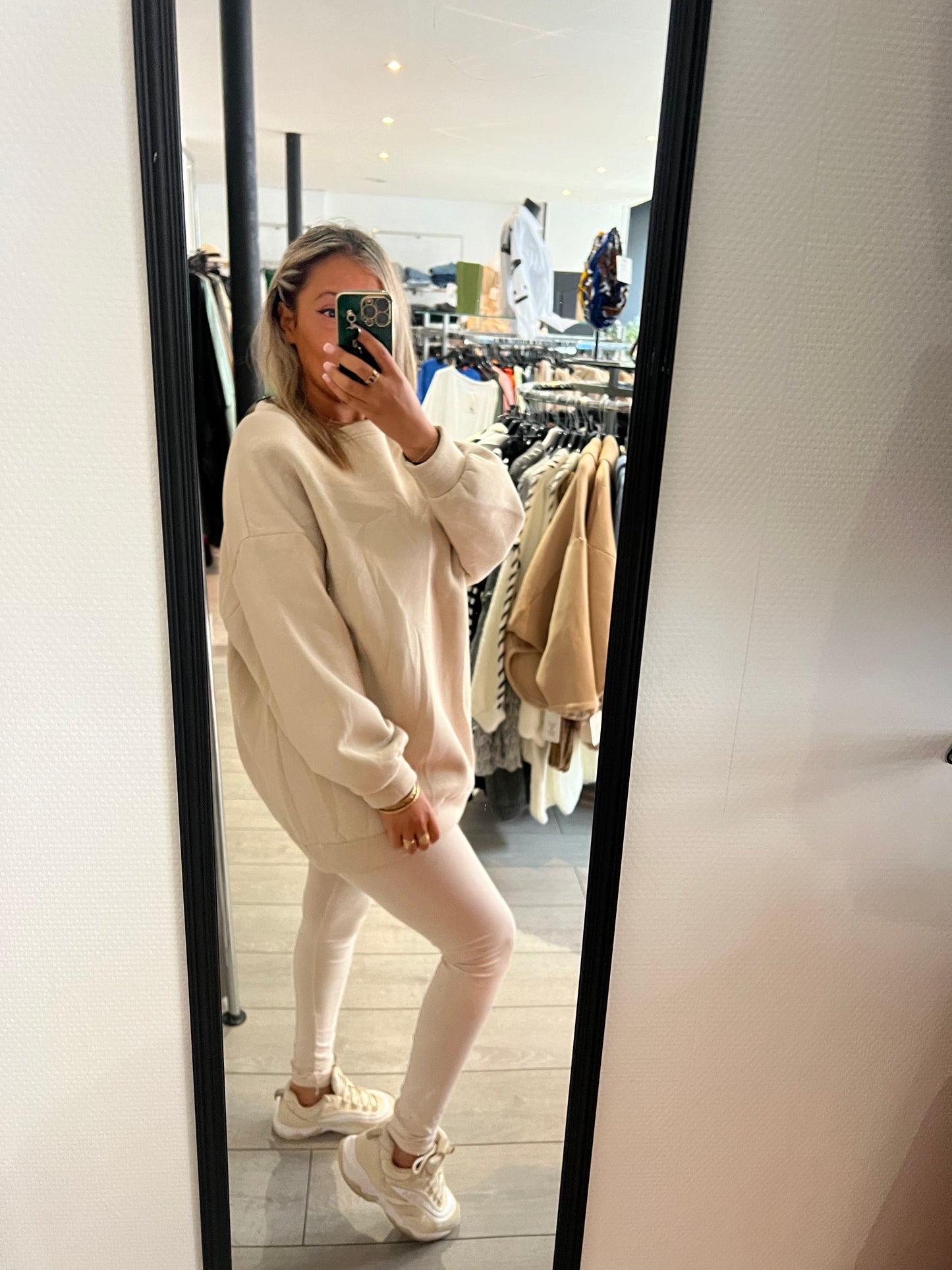 Ensemble pull leggings beige