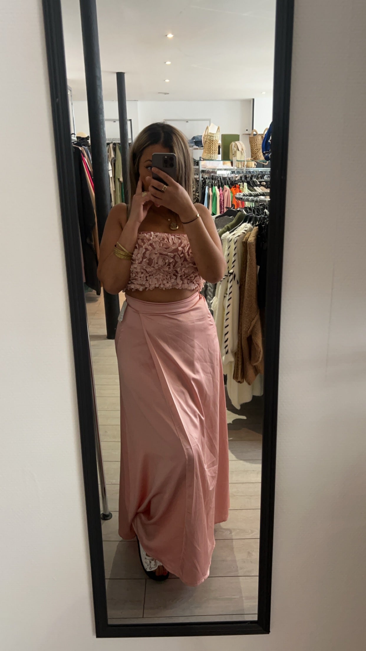Ensemble jupe haut fleurie