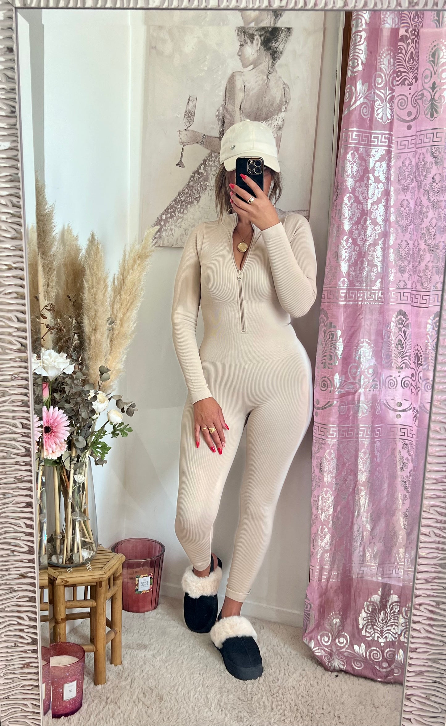 Combinaison beige gainante