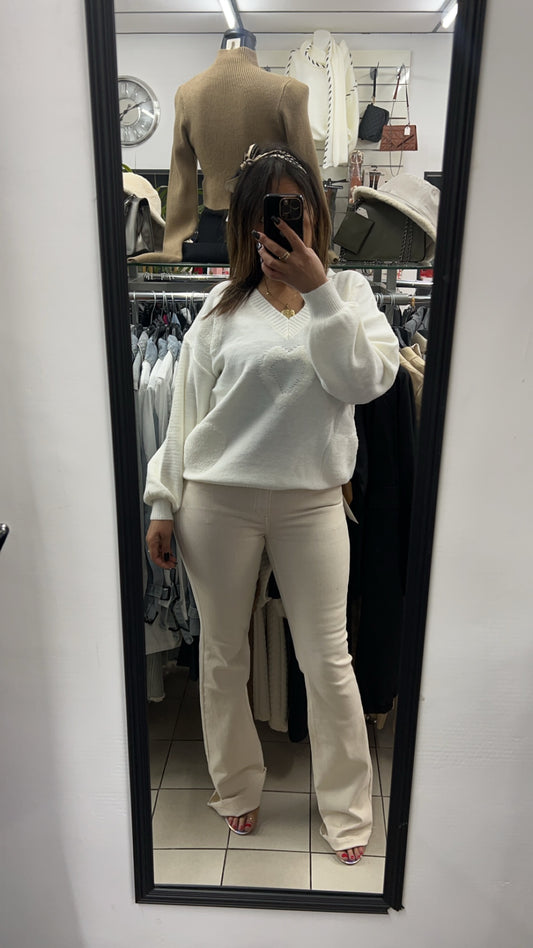 Jean beige claire bootcut