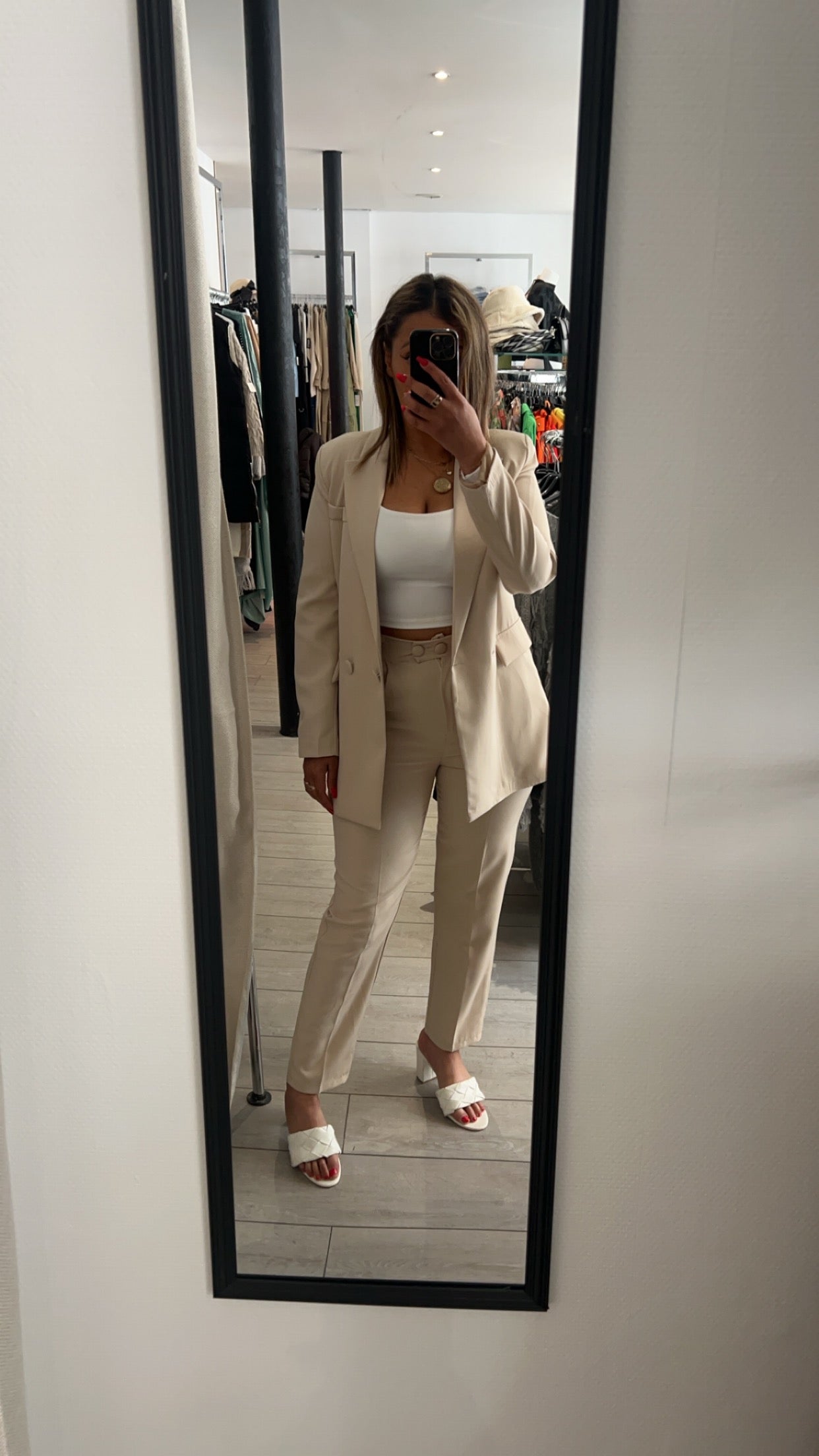 Ensemble blazer beige