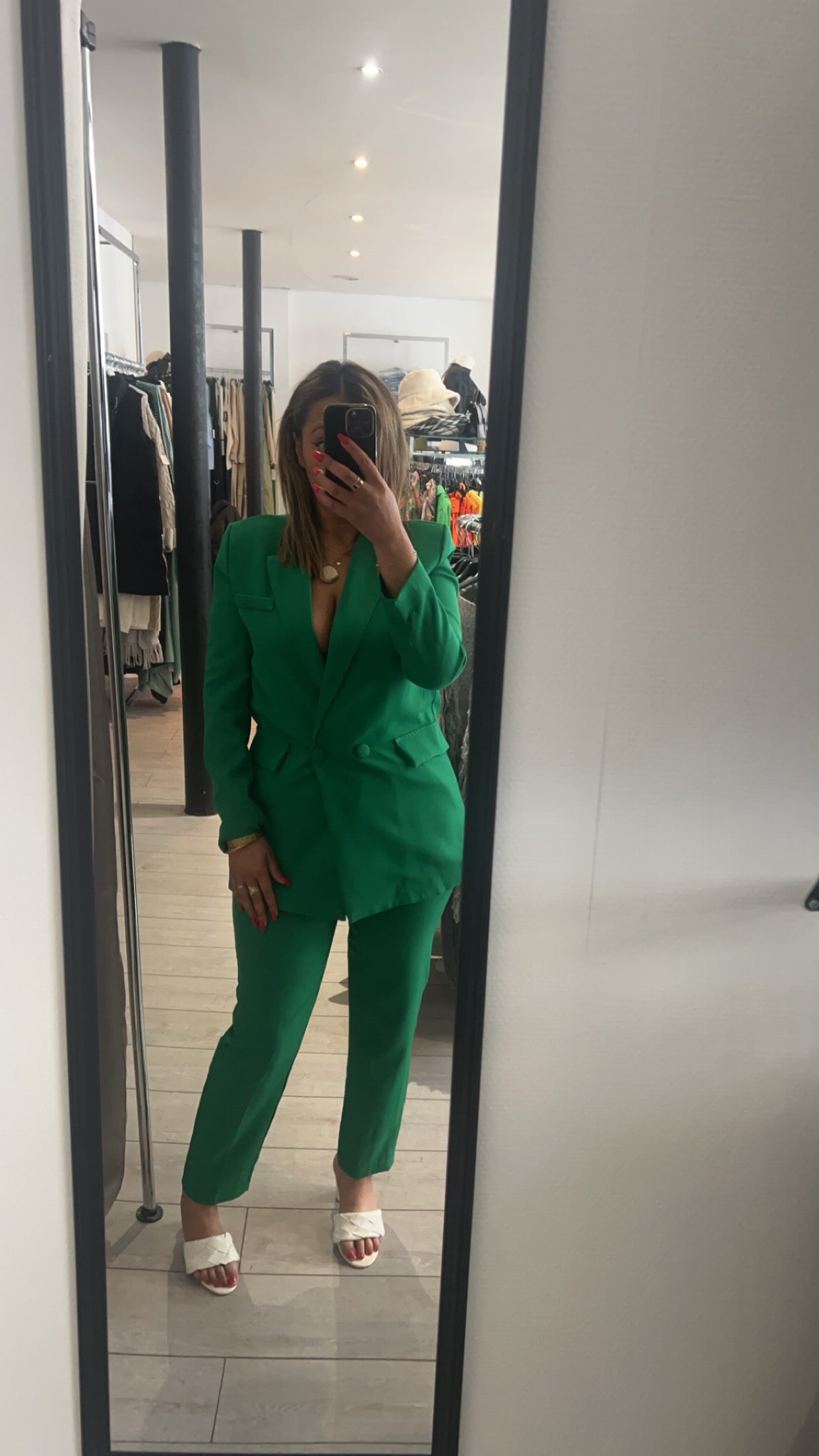 Ensemble Blazer vert