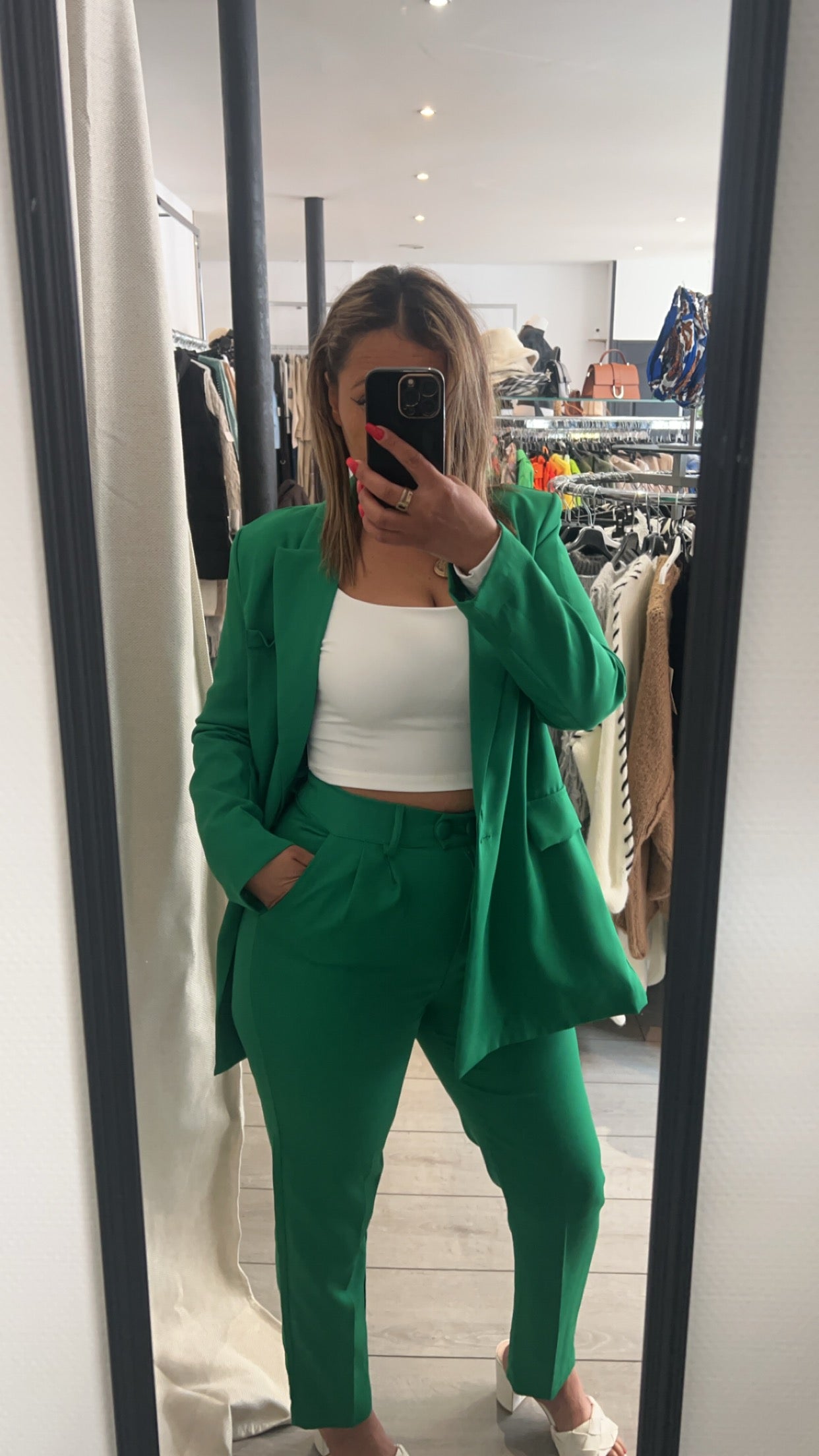 Ensemble Blazer vert