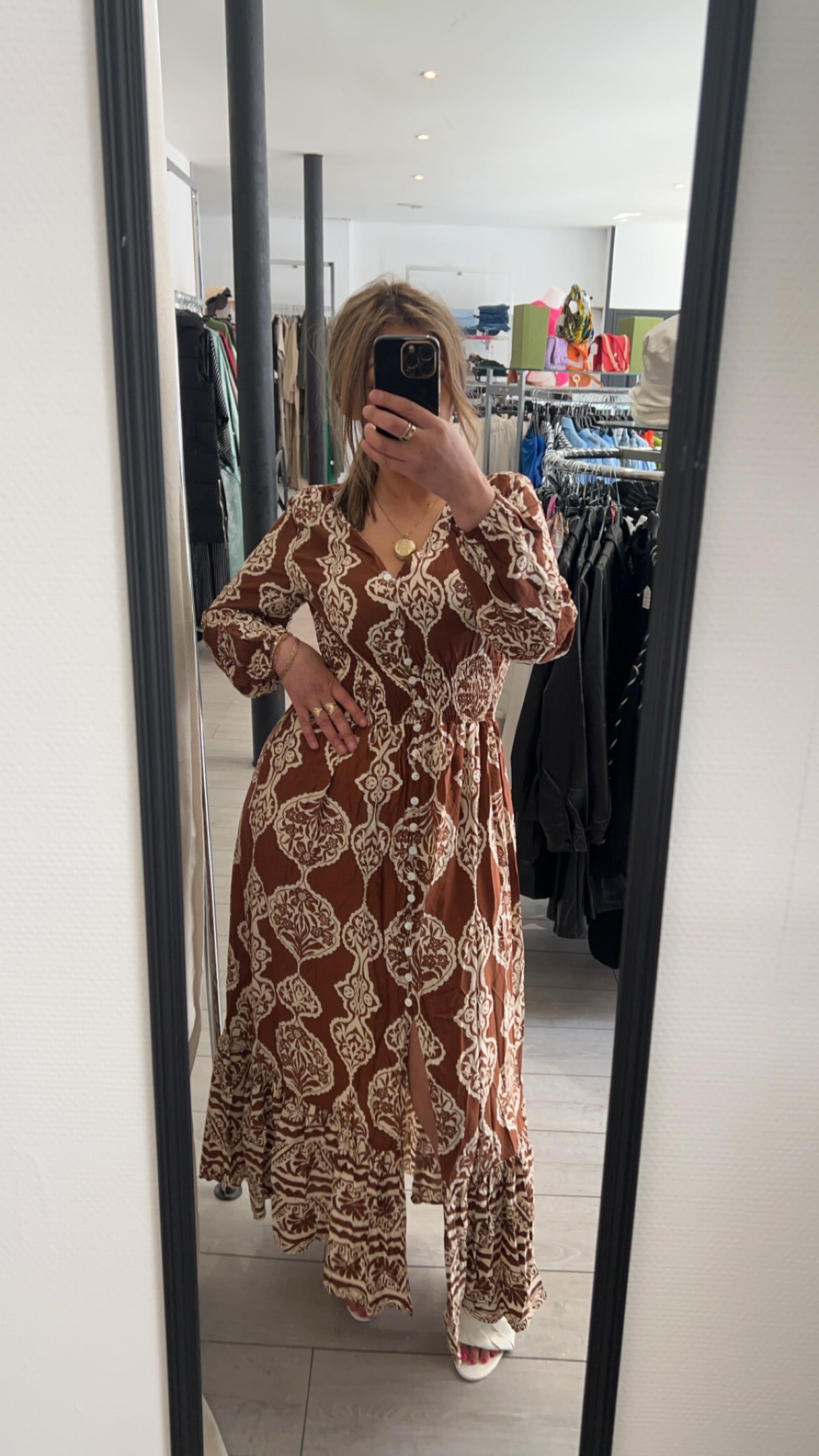 Robe longue à  motif