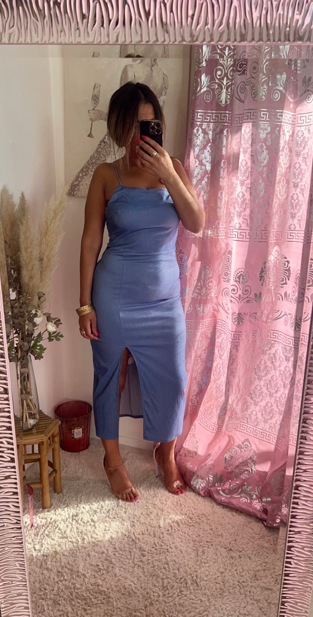 Robe moulante Bleu